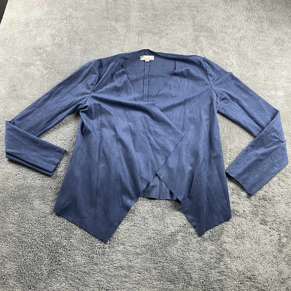 LOFT Lightweight Open Cardigan‎ Womens Blue Suede
